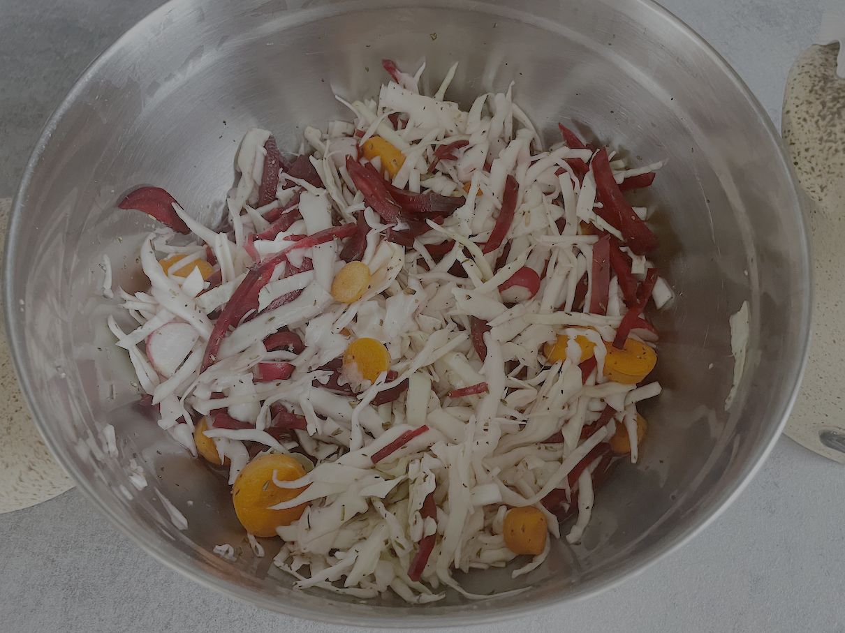 Zelenina připravená k fermentování