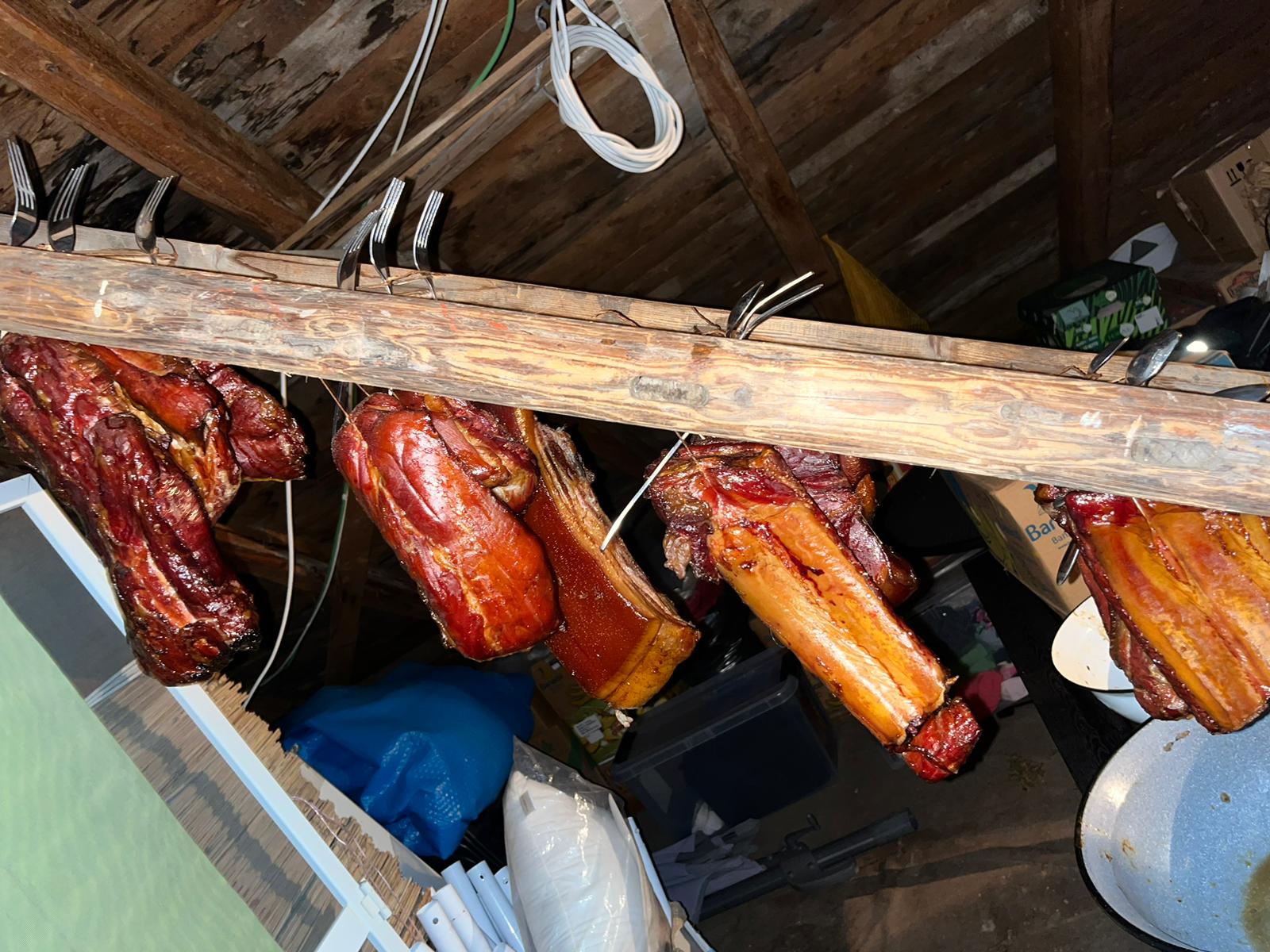 Provizorní zavěšení masa