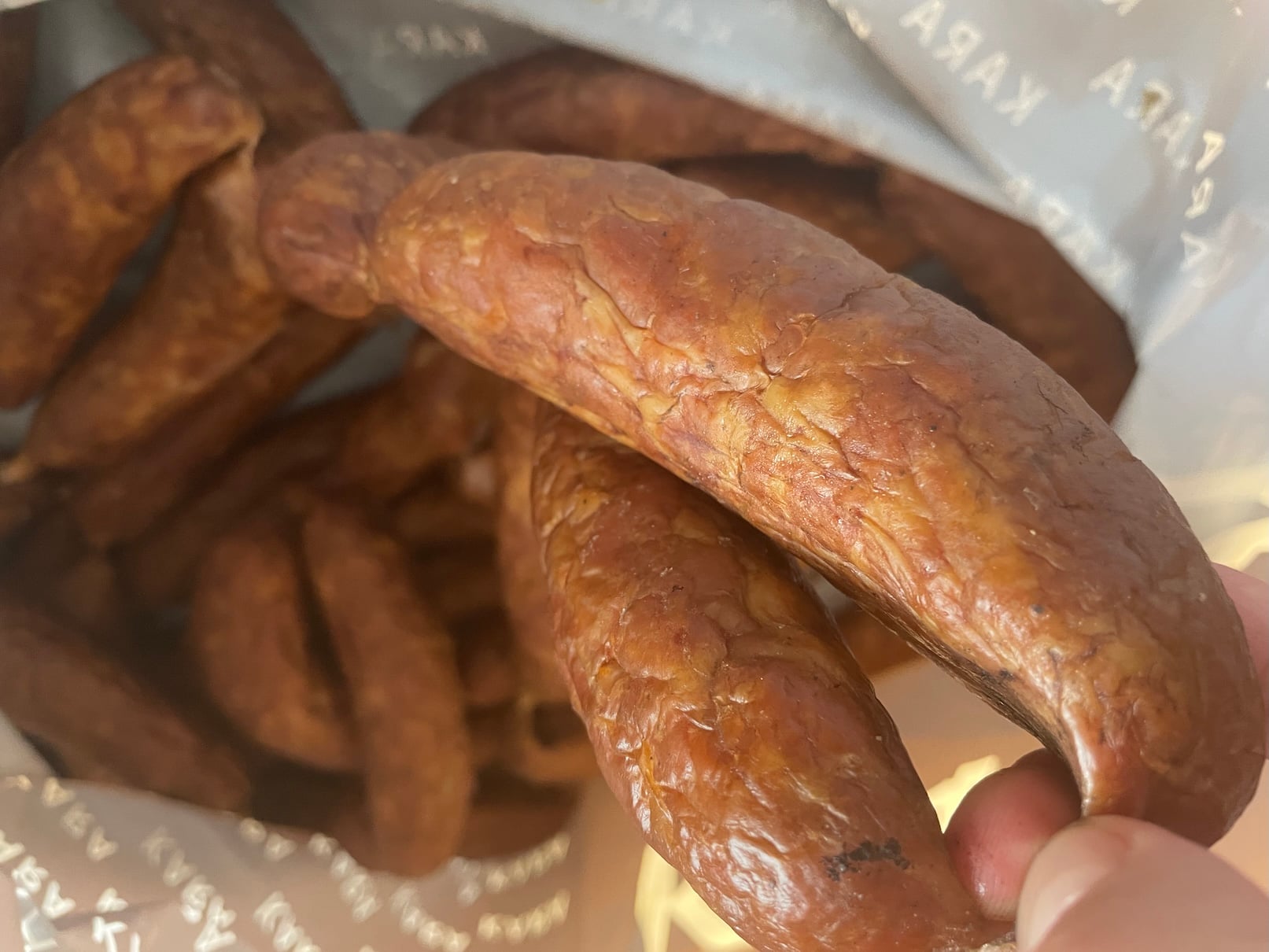 Vyuzené domácí klobásy