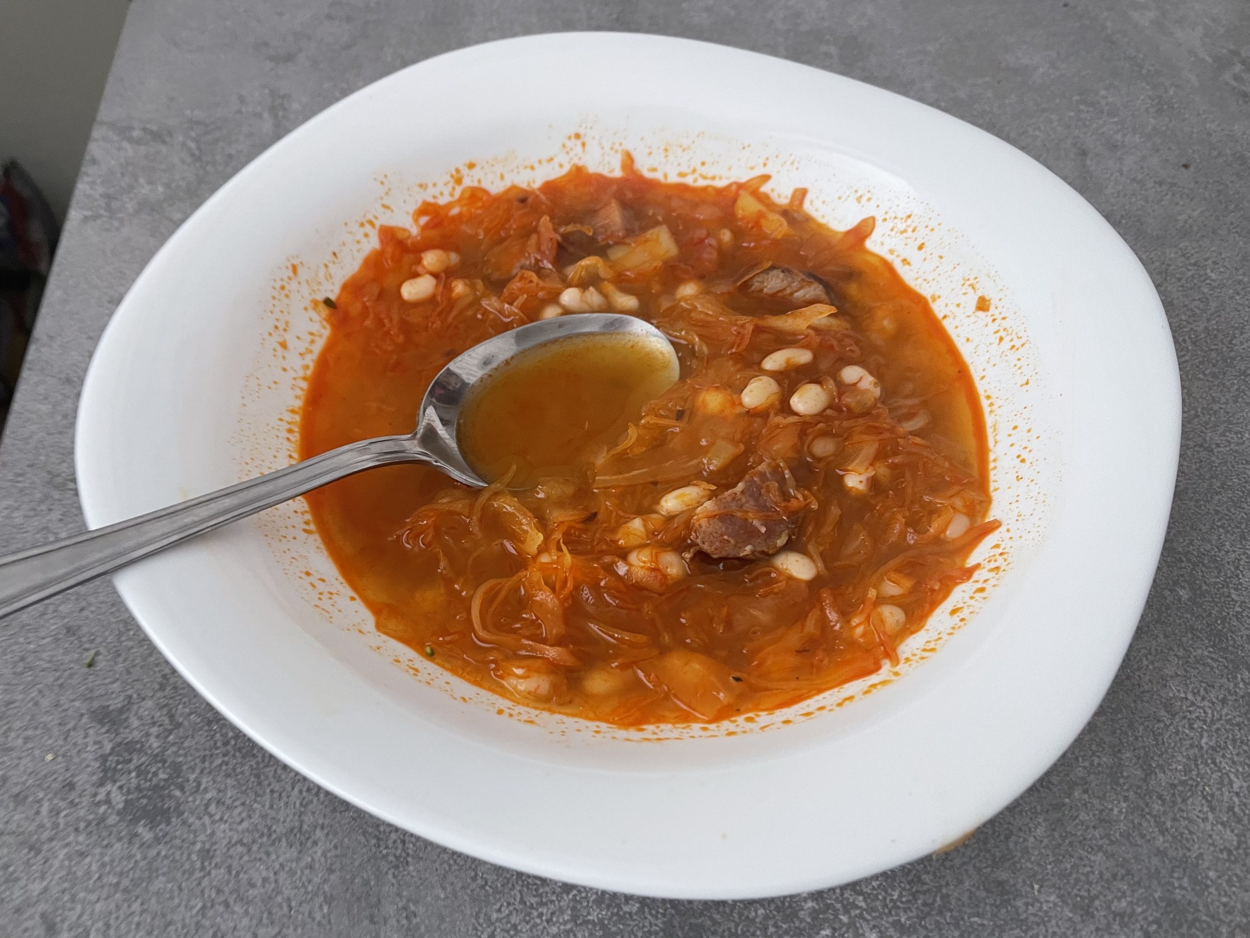 Valašská kyselice s fazolemi