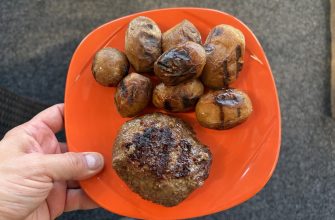 Karbanátky a brambory na grilu