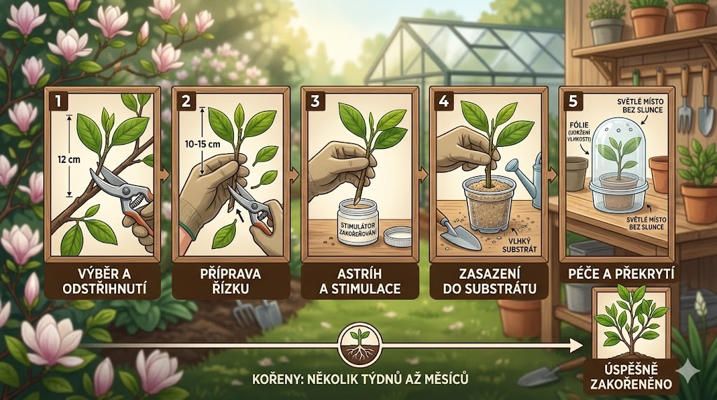 Řízkování magnolie