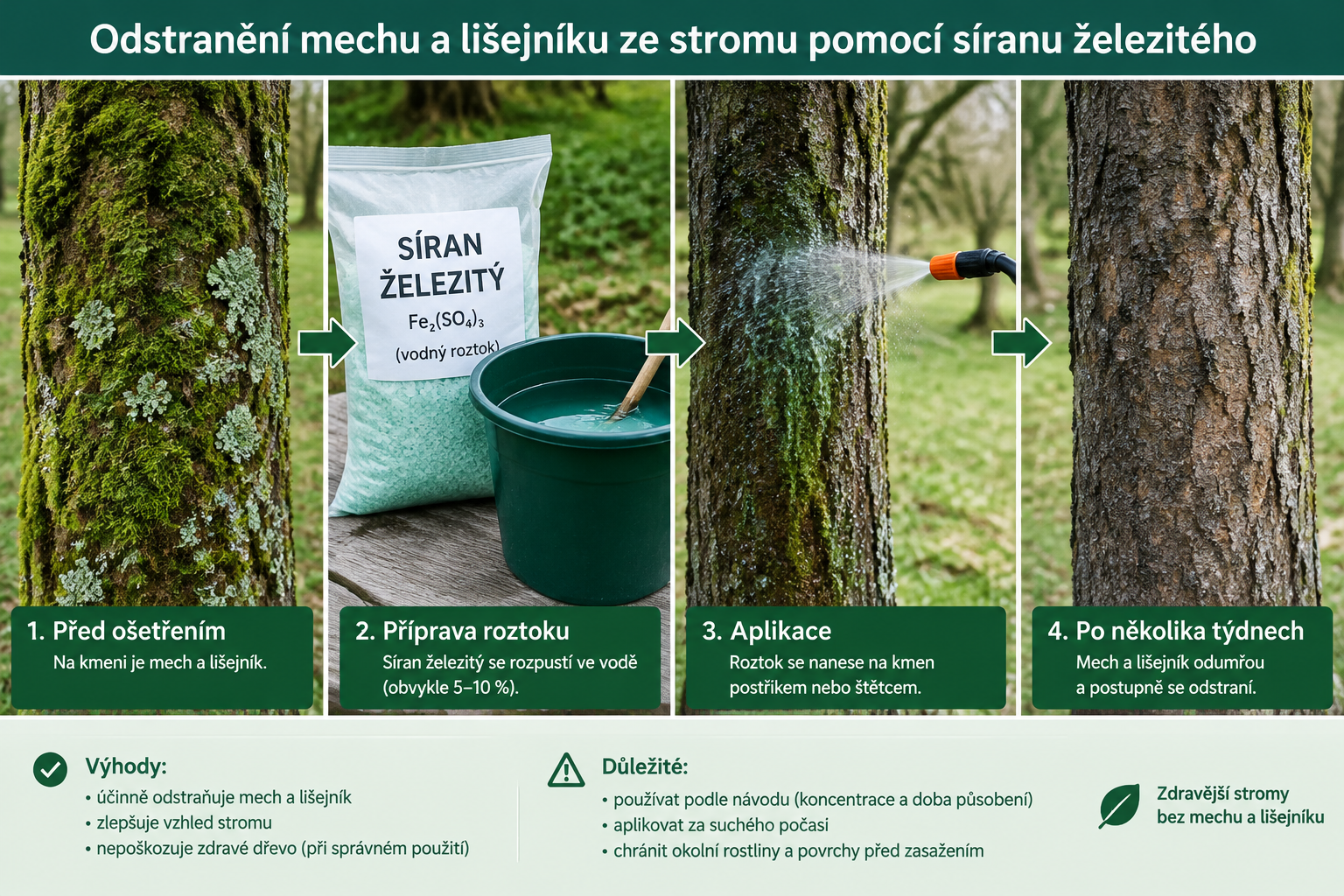 Odstranění mechu a lišejníku